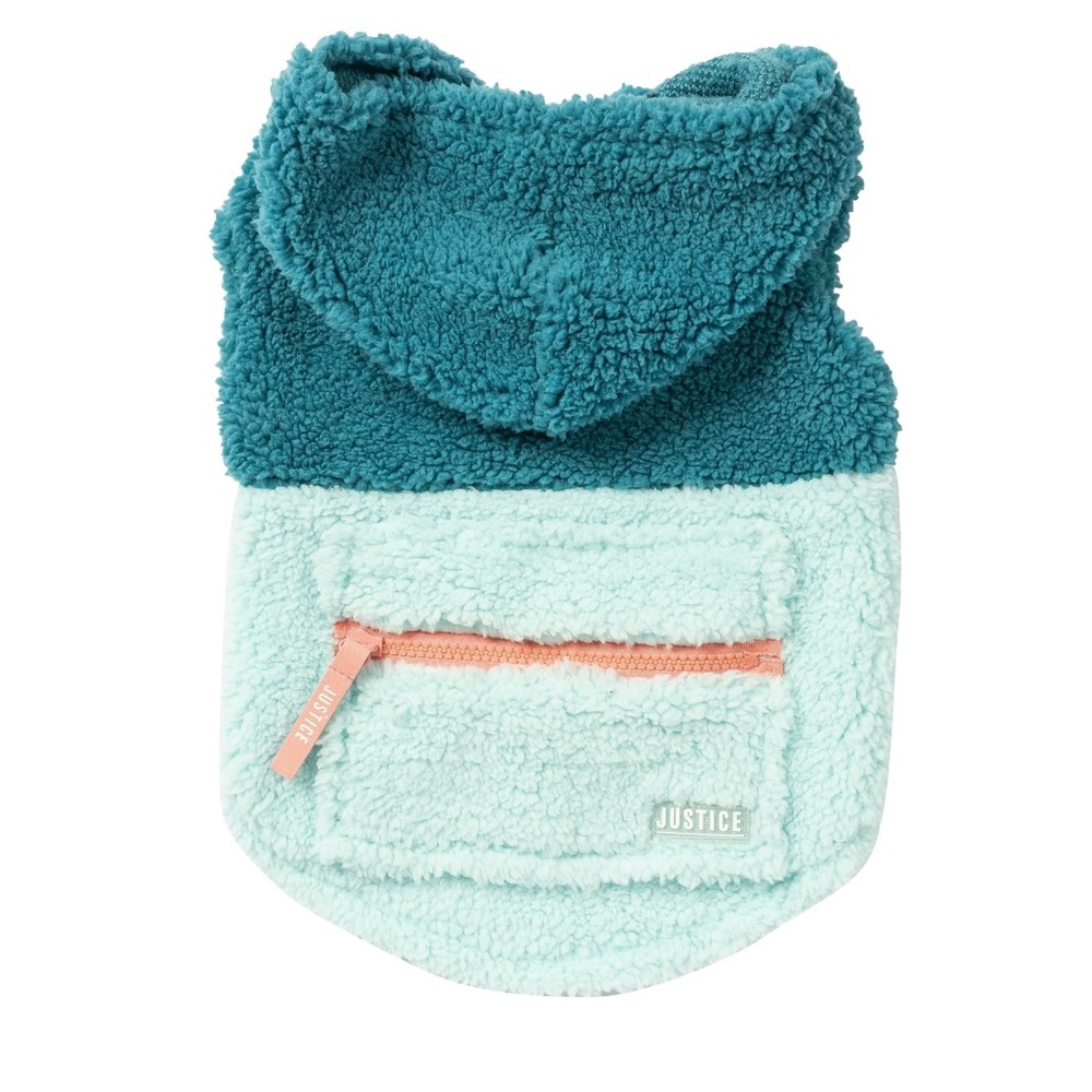 Justice Sherpa Dog and cat Hoodie With Zip Pocket